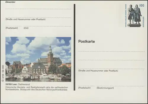 P158I-1998/03 26789 Leer, Hafen und Rathaus **