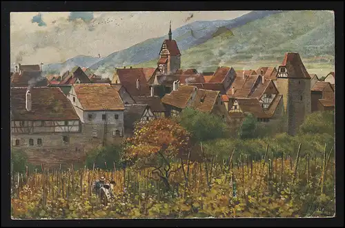 Europa VOGESEN/ Elsass REICHENWEiER Riquewihr H. Hoffmann, Feldpost 10.11.15