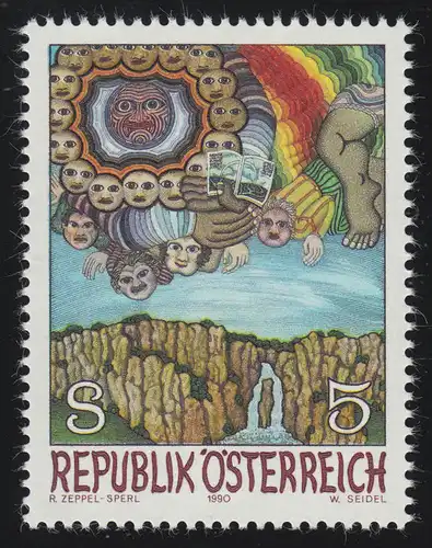 2001 Moderne Kunst in Österreich (XVI) Herr des Regenbogens Gemälde, 5 S, **