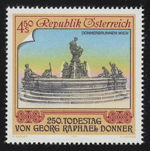 2017 Bilderen Kust Blusterhauser Donner: Donnerbrunnen Wien, 4.50 S, **