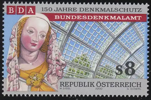 2313 Protection des monuments en Autriche Altenmarkter Madonna Glasdach Palmenhaus 8 S **