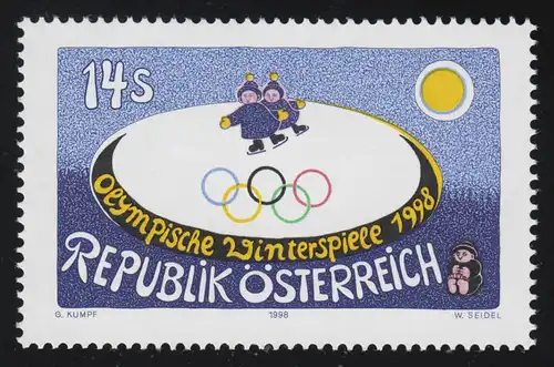 2243 Olympische Winterspiele Nagano, Eisläufer Gemälde Kumpf, 14 S postfrisch **