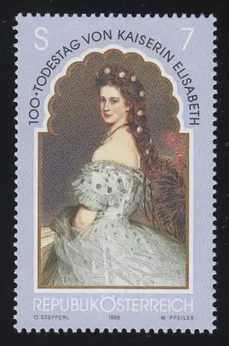 2265 Todestag Kaiserin Elisabeth, Gemälde Kaiserin Elisabeth, 7 S postfrisch **