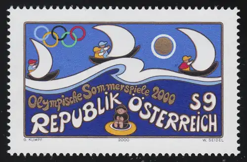 2327 Jeux olympiques d'été Sydney, voile, 9 S, frais de port **