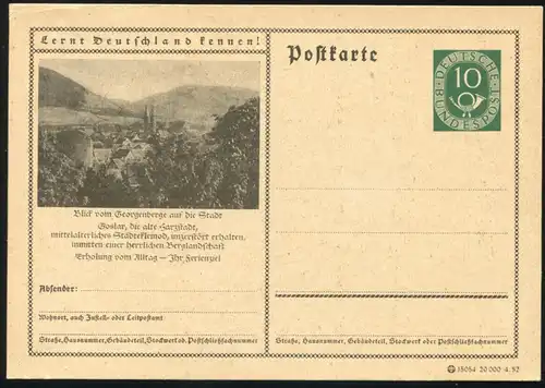 P016I-001 Goslar, Blick vom Georgenberge auf die Stadt **