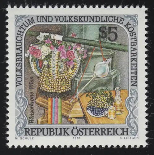 2042 Volksbrauchstum & Kostäten, Winzerkrone Wien , 5 S, Postfreich **