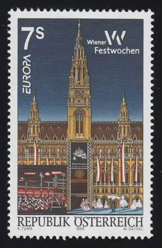 2254 Europe: Fêtes nationales et fêtes, Semaines de Vienne, 7 p., frais de port **