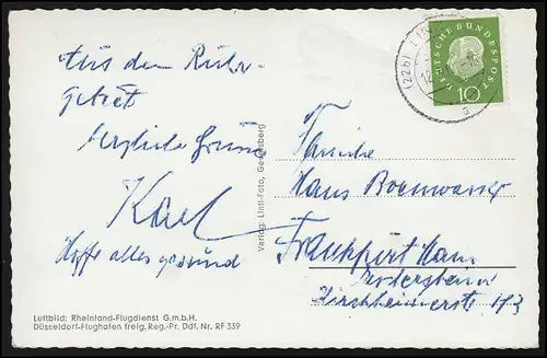 Landpost 22b Neschen sur LINZ (RHEIN) 22.4.64 sur AK Gevelsberg/Westfalen