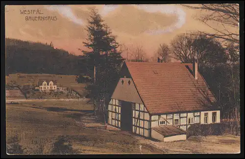 AK Ferme de Westphalie, BERLIN 8 - 18.1.1911, en bas de la petite invasion