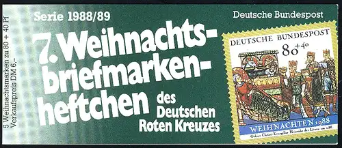 DRK/Weihnachten 1988/89 Geburt Christi 80 Pf, 5x1396 7.MH **