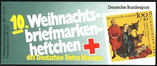 DRK/Weihnachten 1991/92 Geburt Christi 100 Pf, 5x1581 10.MH **