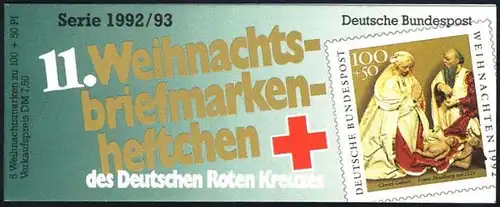 DRK/Weihnachten 1992/93 Christi Geburt 100 Pf, 5x1640 11.MH **