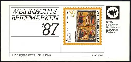 DPWV/Noël 1987 Adoration des Rois 50 Pf, 5x797, post-fraîchissement