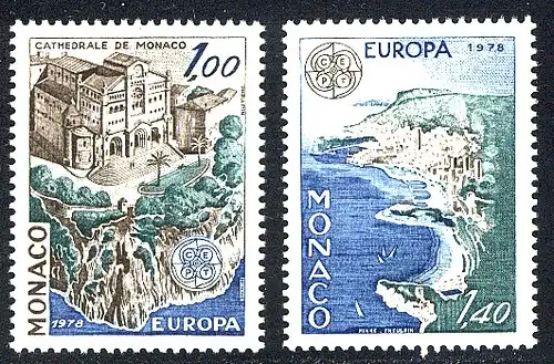 Europaunion 1978 Monaco 1319-1320, Satz ** / MNH