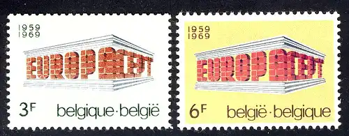 Europaunion 1969 Belgien 1546-1547, Satz ** / MNH