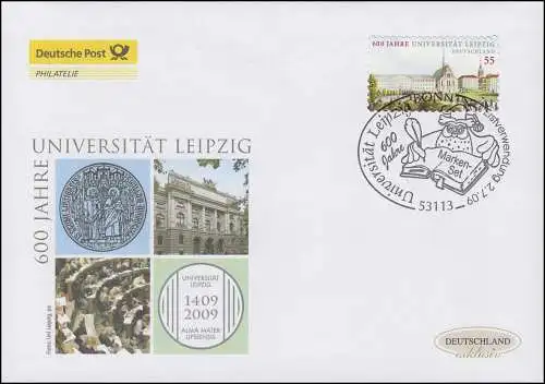 2747 Universität Leipzig - selbstklebend, Schmuck-FDC Deutschland exklusiv