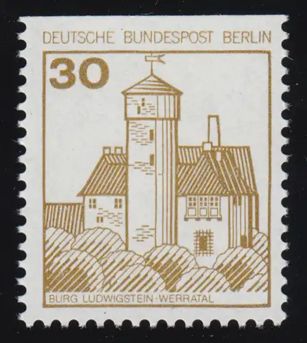 534C Burgen und Schlösser 30 Pf Ludwigstein, alte Fluoreszenz, ** postfrisch