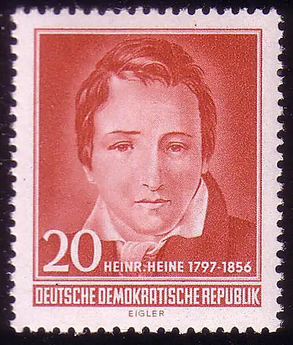 517 Heinrich Heine 20 Pf, postfrisch **