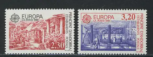 Union européenne 1990 Andorre (Post français) 409-410, phrase ** / MNH