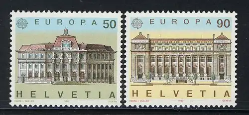 Europaunion 1990 Schweiz 1415-1416, Satz ** / MNH