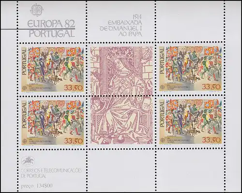 Portugal Block 35 Europaunion CEPT Historische Ereignisse 1982, ** / MNH