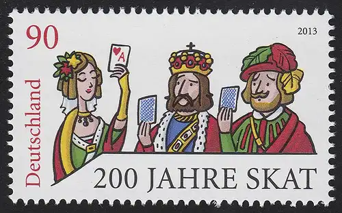 3030 Jubiläum 200 Jahre Skat: 10 Einzelmarken, alle postfrisch **