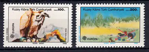 Union européenne 1986 Chypre turque 179-180, 2 valeurs, ensemble ** / MNH de bloc 5