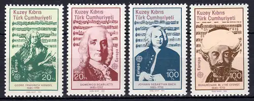 Union européenne 1985 Chypre turc 166-169, 4 valeurs, phrase ** / MNH