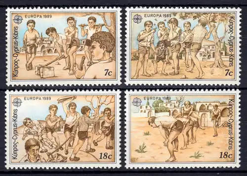 Europaunion 1989 Zypern 715-718, 4 Werte, Satz ** / MNH