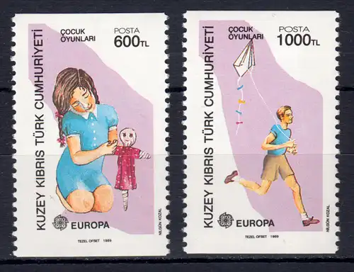 Union européenne 1989 Chypre turque 249-250C, phrase ** / MNH de MH