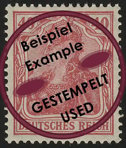 145II Germania 40 Pf Drucktype II, O geprüft