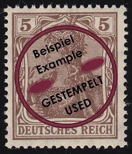 140b Germania 5 Pf O Tamponné