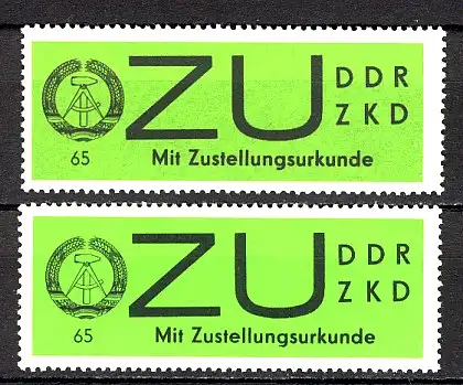 2x + y Service (E) ZU, kit de variantes de papier, frais de port ** / MNH