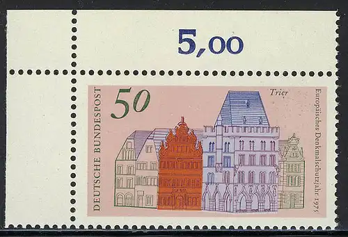 862 Europa 50 Pf Trier ** Ecke o.l.