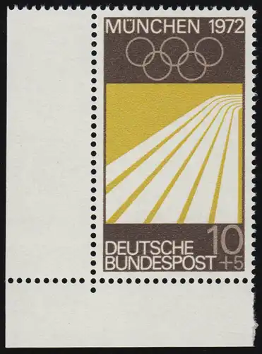 587 Olympische Sommerspiele 10+5 Pf Leichtathletik ** Ecke u.l.