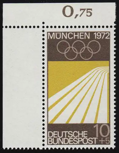 587 Olympische Sommerspiele 10+5 Pf Leichtathletik ** Ecke o.l.