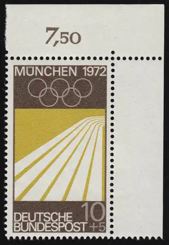 587 Olympische Sommerspiele 10+5 Pf Leichtathletik ** Ecke o.r.