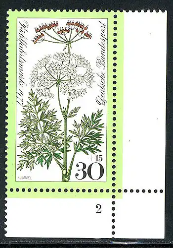 949 Wiesenblumen 30+15 Pf Kümmel ** FN2