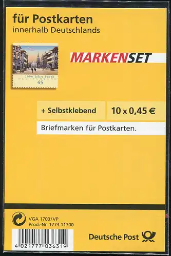 66II SB aa MH Fürth Blister 01/2007, rotes Aufreißband, **