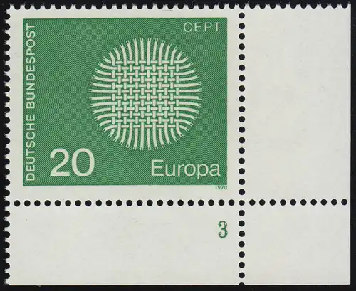 620 Europa 20 Pf Sonnensymbol ** FN3