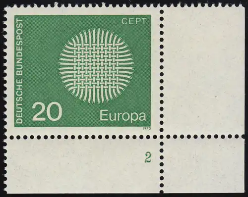 620 Europa 20 Pf Sonnensymbol ** FN2