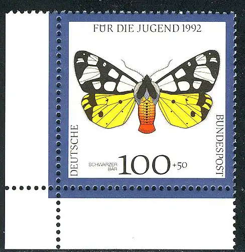 1605 Jeunesse papillon de nuit 100+50 Pf ** coin et l.