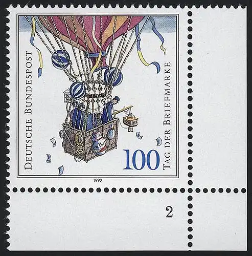 1638 Tag der Briefmarke 100 Pf ** FN2