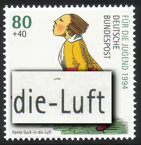 1727 Hans-Guck-in-die-Luft mit PLF Stich über Luft, Feld 25, **