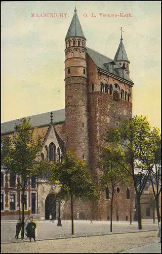 Niederlande AK Frauenkirche von MAASRICHT 5.9.1911 nach HEIJTHUIZEN  5.9.11