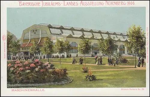 AK Bayerische Jubiléums-Landes-Exposition Nuremberg 1906 - N° 25, inutilisé