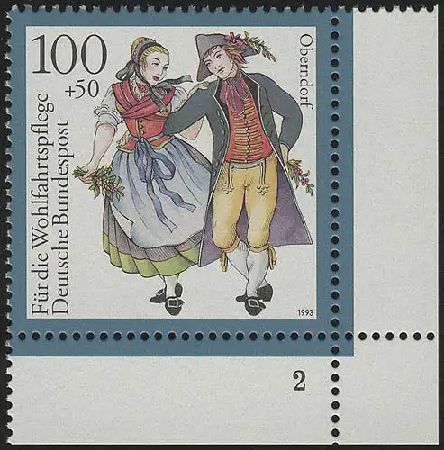 1699 Trachten 100+50 Pf Oberndorf ** FN2