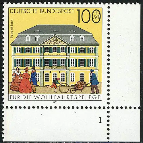 1567 Postamt Bonn 100+50 Pf ** FN1