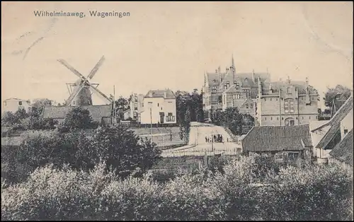 Niederlande AK Windmühle Wilhelminaweg, WAGENINGEN 6.8.12 nach HEIJTHUIZEN