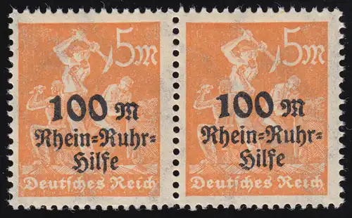 258AFIII Rhein-Ruhr-Hilfe 5 Mark im Paar mit AF III: kleine abgeflachte 1, **